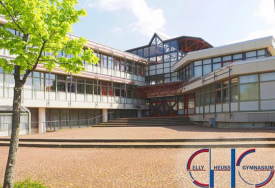 Das Bild zeigt das Elly-Heuss-Gymnasium von außen.