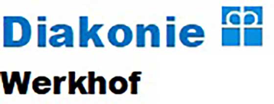 Das Bild zeigt das Logo der Diakonie - darunter den Schriftzug Werkhof