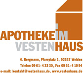 Die Grafik zeigt das Logo Apotheke im Vesten Haus